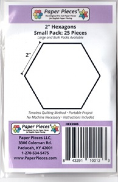 Patchworkkarton Hexagon 2 ", 25 St